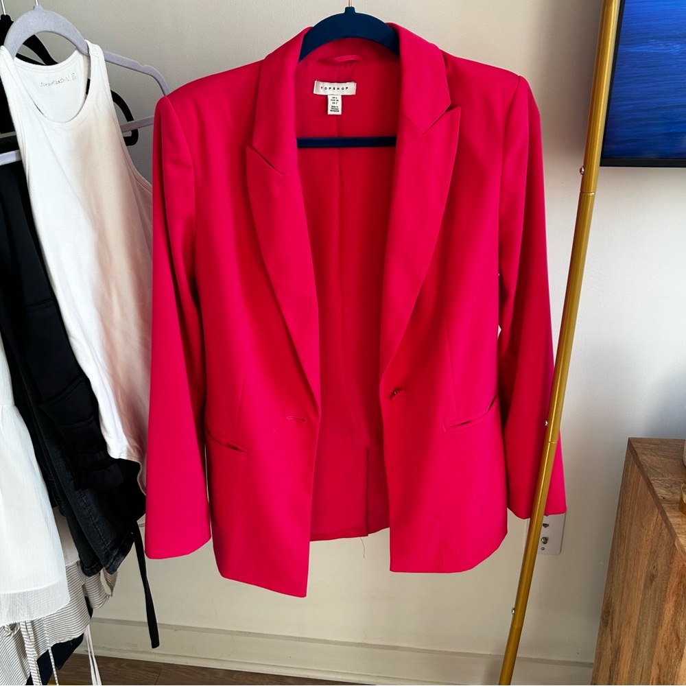 Topshop Bright Pink Blazer